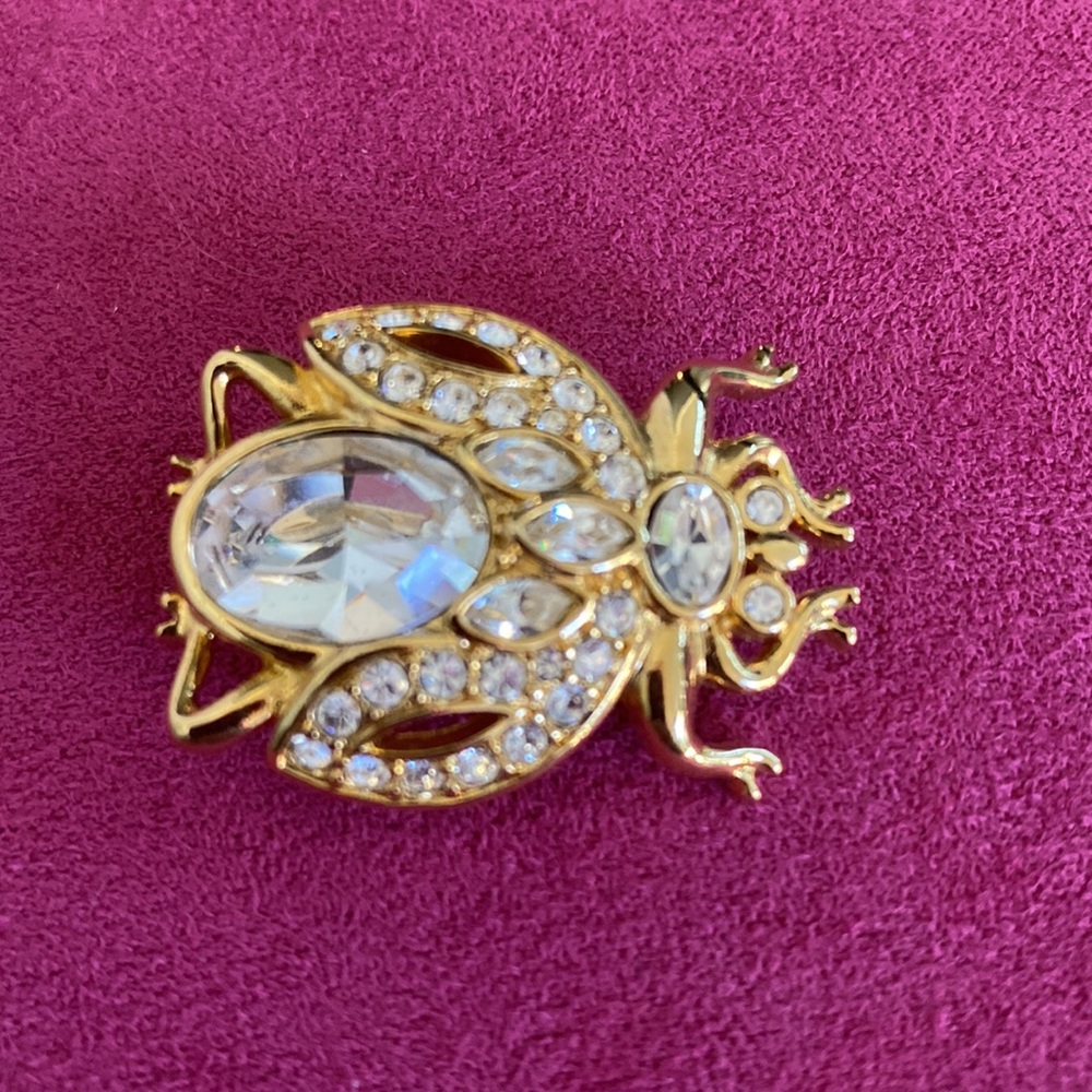 Susan Caplan Vintage Beetle Brooch Rare - Picture 3 of 5